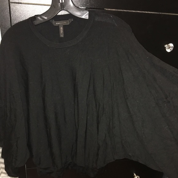 Black BCBG Max Azria Merino Wool Pullover Poncho! - Picture 4 of 6