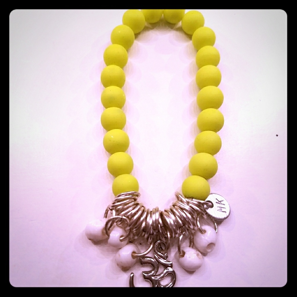 MK OM handmade beaded bracelet