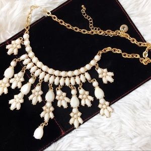 White & Gold Statement Necklace