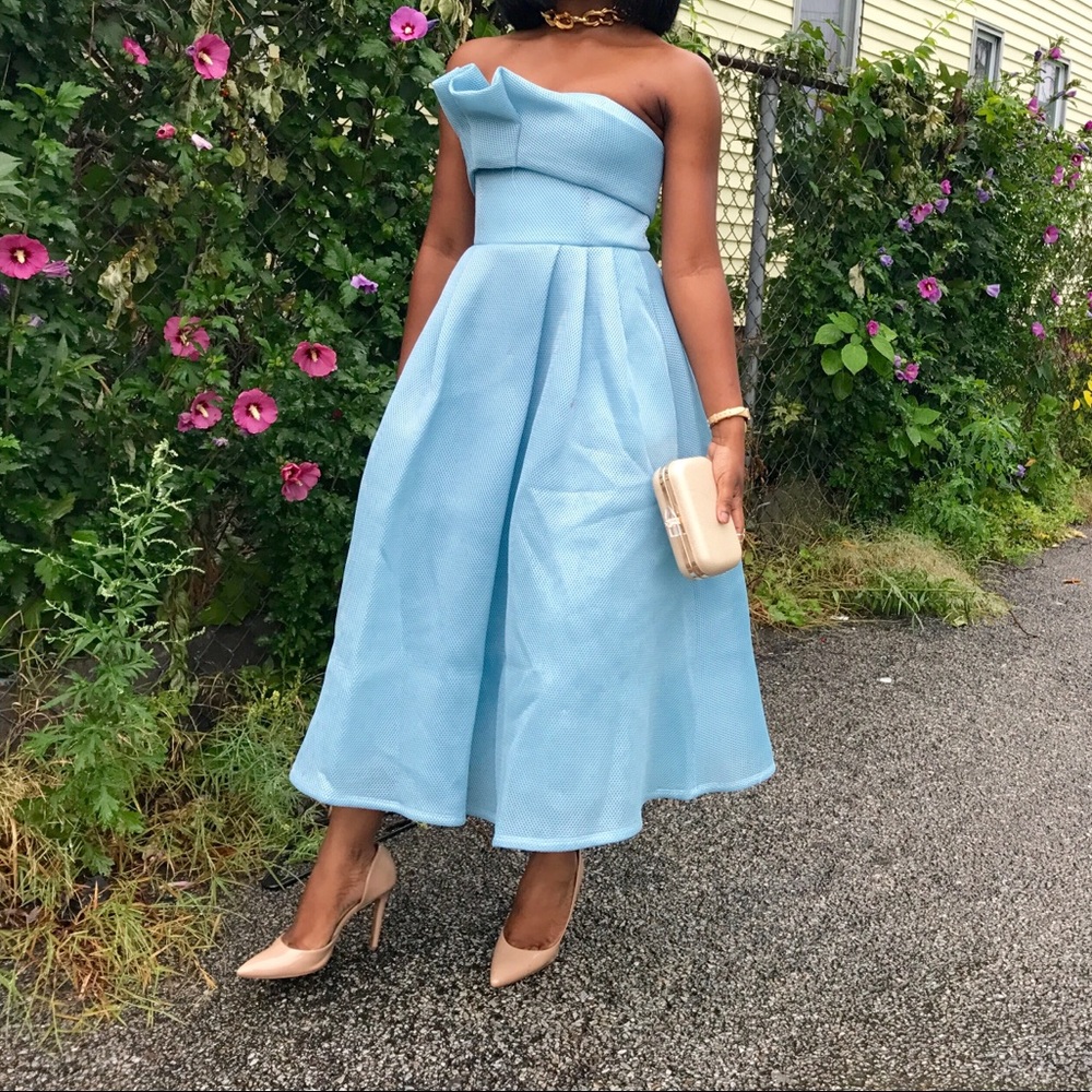 ASOS Abstract Bandeau Midi Dress
