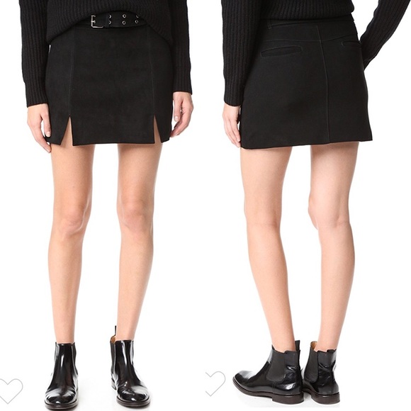 Rebecca Minkoff Suede Belted Miniskirt - Picture 4 of 6