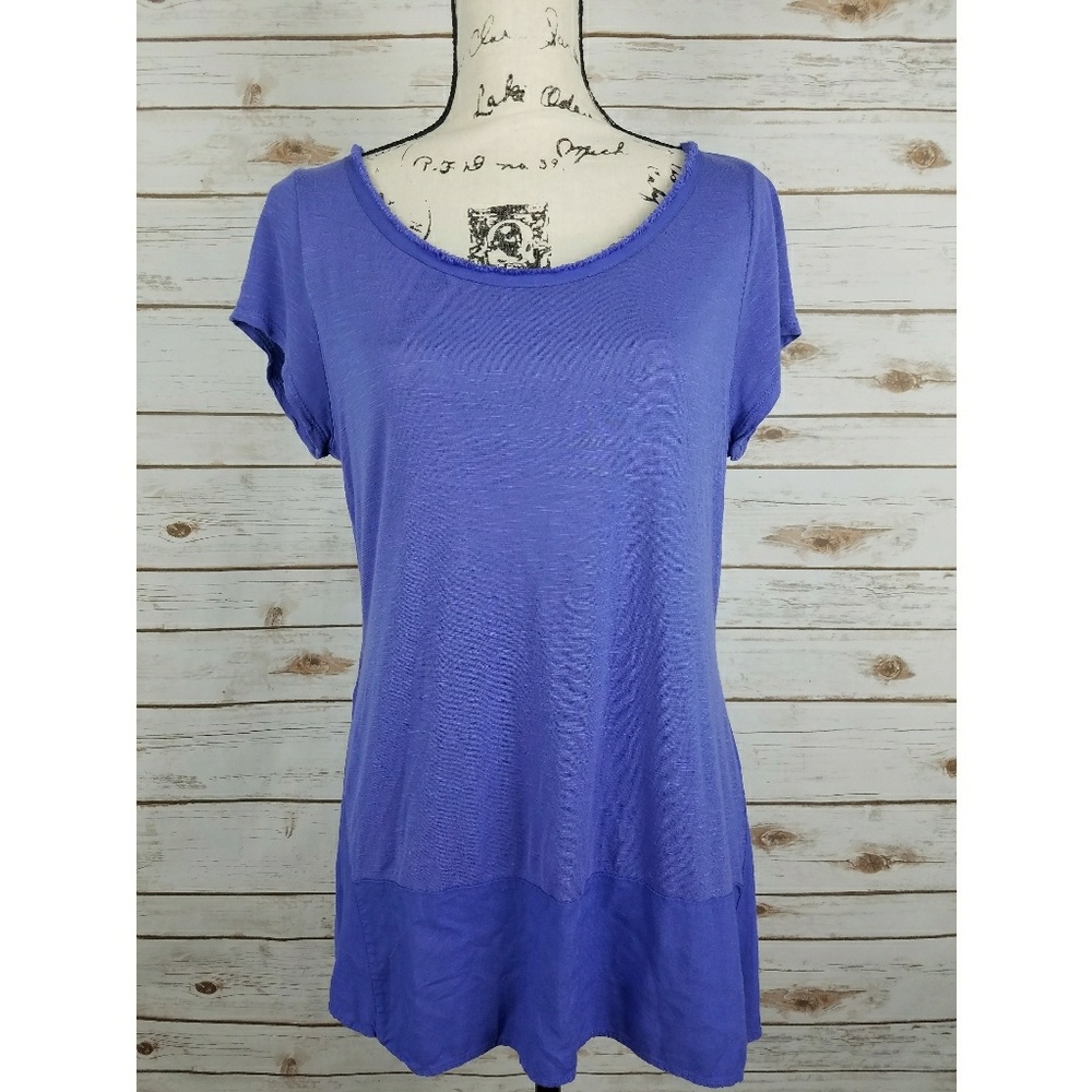 Anthropologie Postmark Soft Raw Hem High Low Tee