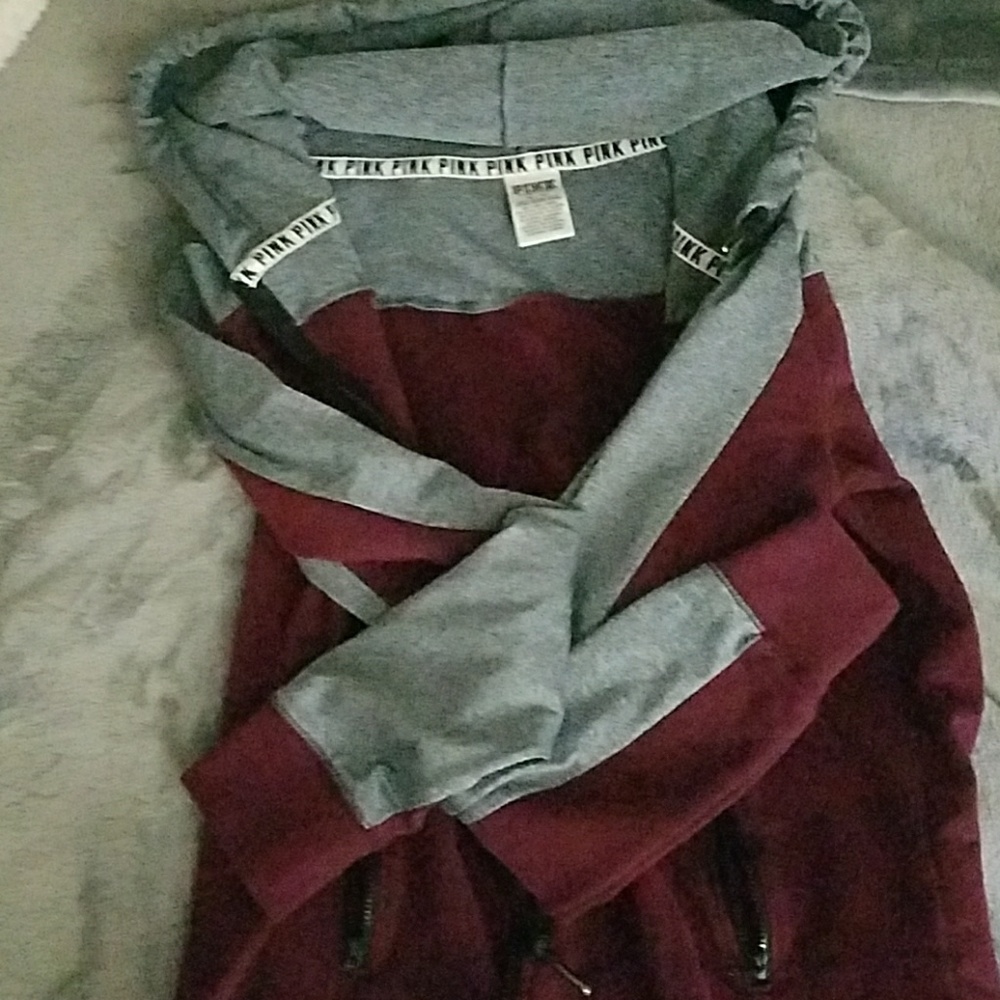 Pink zip up hoodie