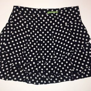 Alice + Olivia Polka Dot Tiered Silk Skirt Size 6