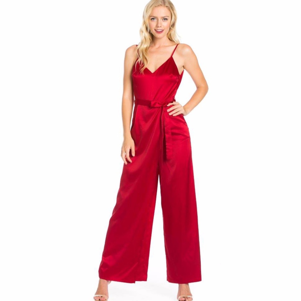 NEW V-neck Solid Jumpsuit