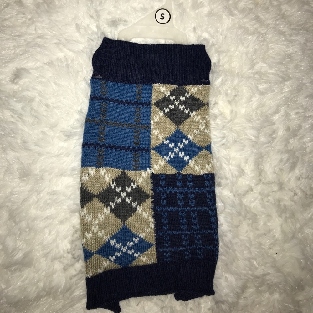 Blue holiday dog sweater
