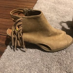 Size 9 fringe booties