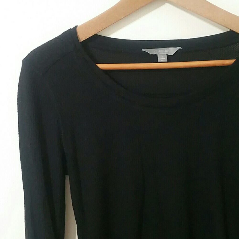 Rubbish crew neck long sleeve tee