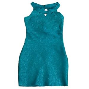 ⚡️FOREVER21 Turquoise Bodycon Cocktail Dress⚡️