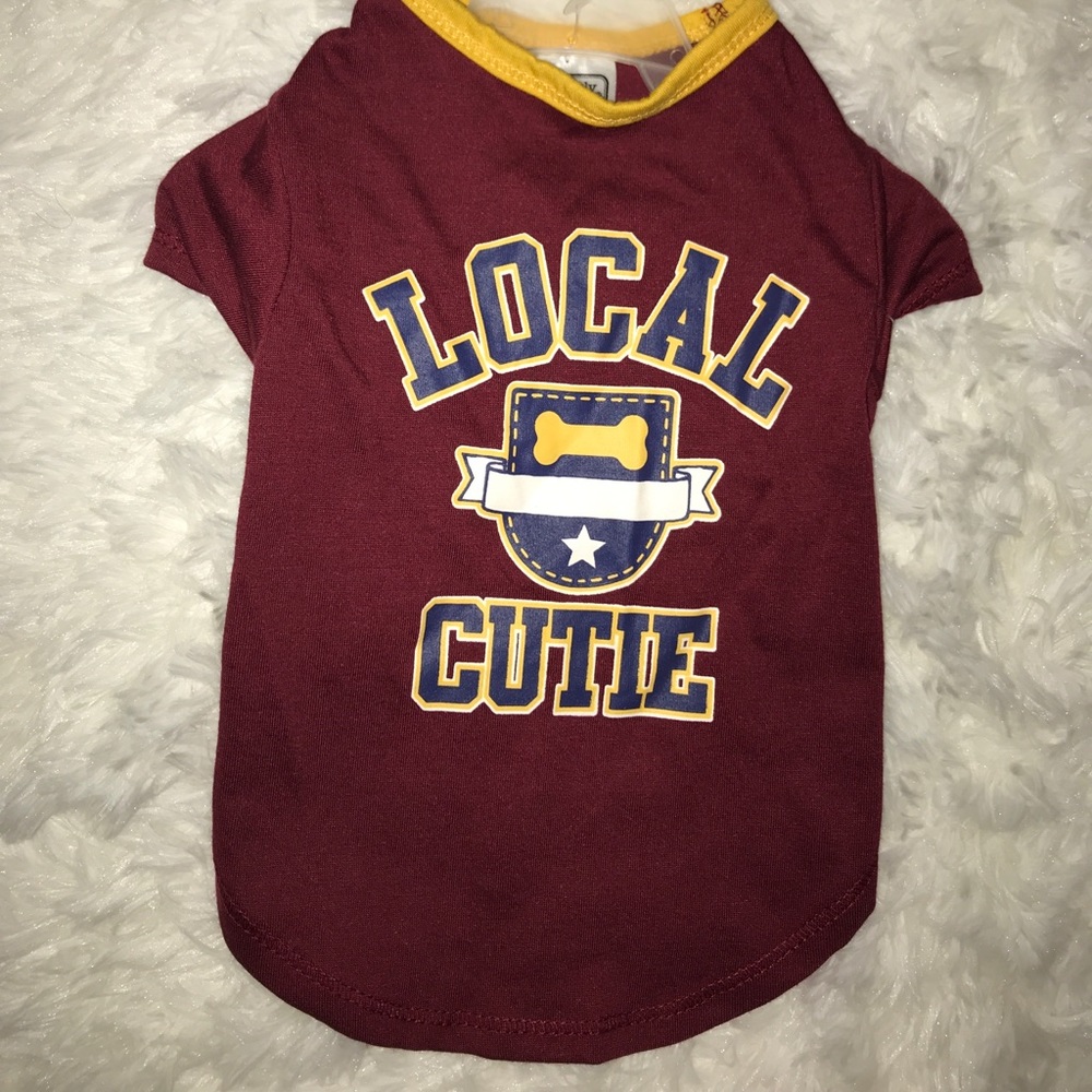 Burgundy dog shirt