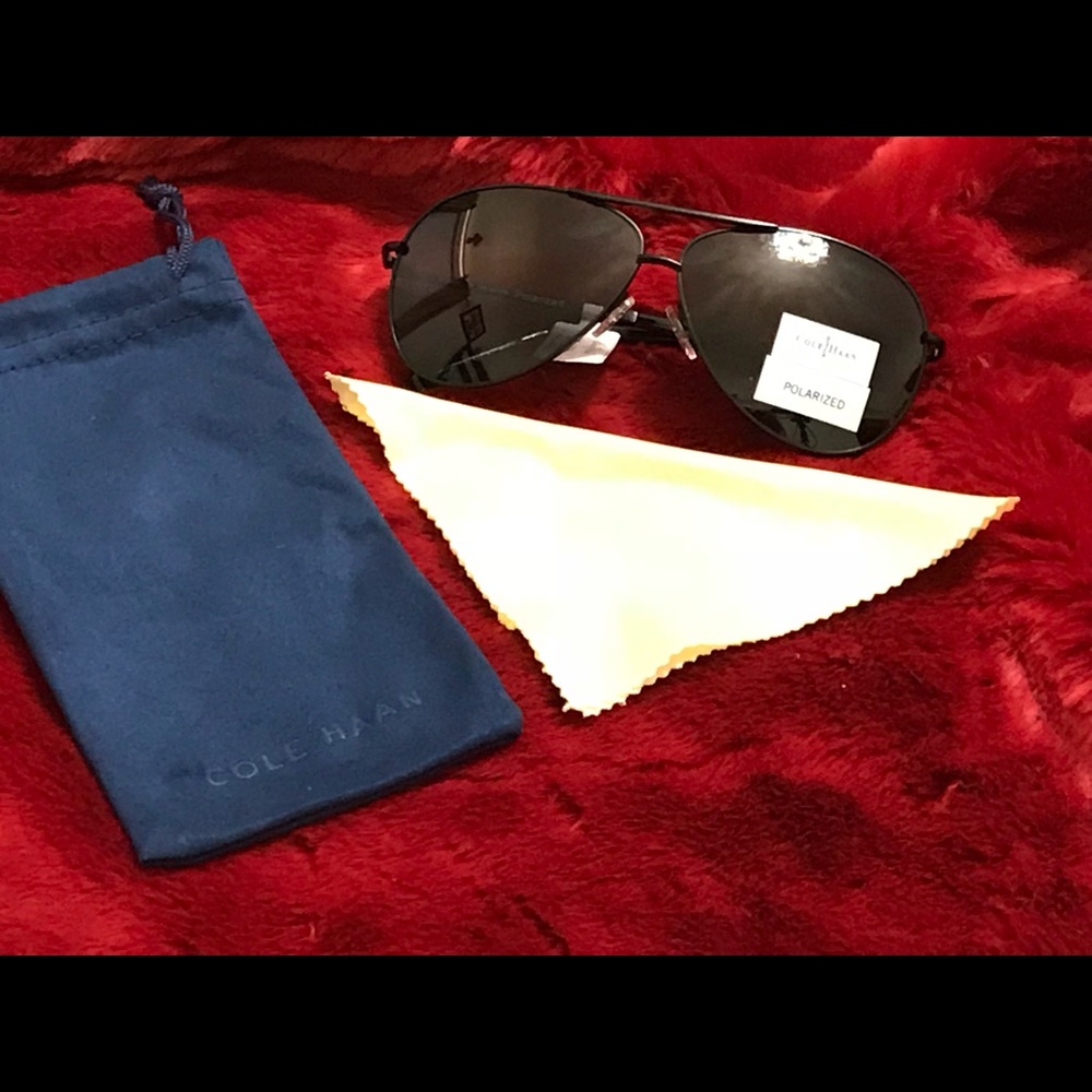 Colé Haan Polarized Aviator Sunglasses