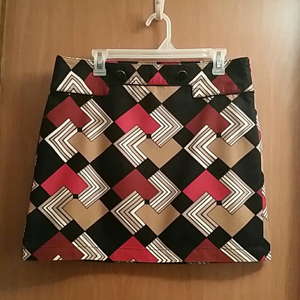 Loft Geometric Skirt