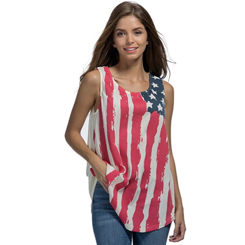 🇺🇸Women’s USA Flag Print Tank Top, Medium🇺🇸
