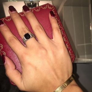 David Yurman Black Onyx Petite Wheaton Ring