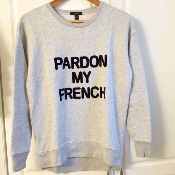 J. Crew Pardon My French Sweatshirt - Picture 2 of 2