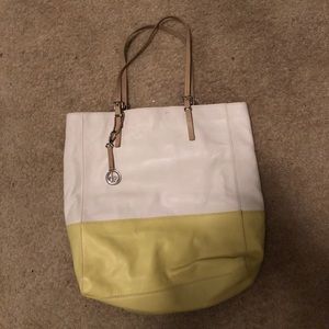 White and Green Audrey Brooke Handbag.
