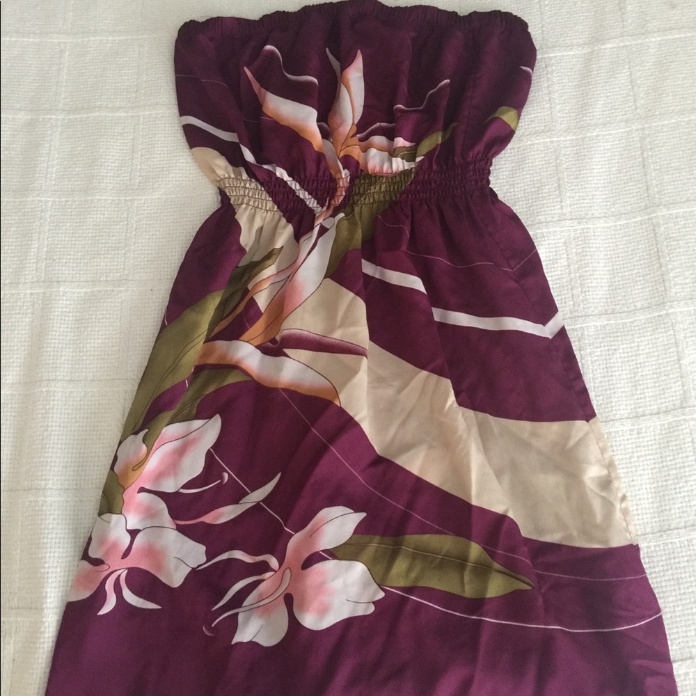 💜Purple Sheer Swim Cover up Dress, Small