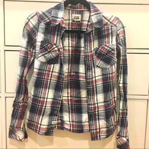 TNA Aritzia Red/Blue Plaid Shirt