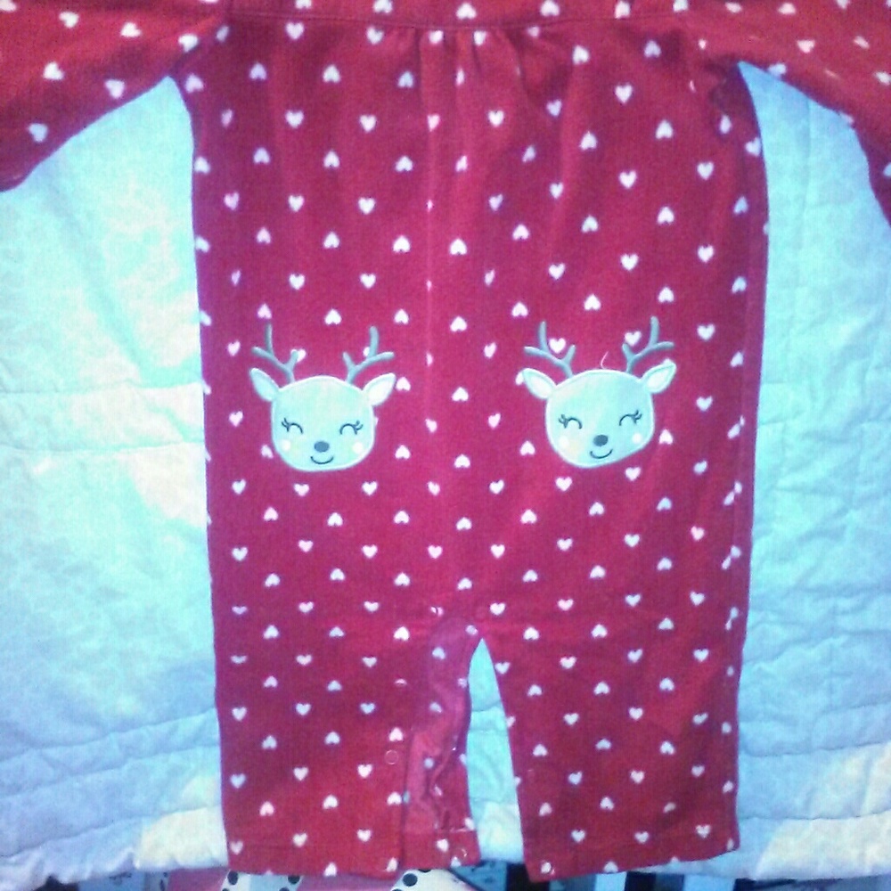 Christmas Reindeer Footless Pajama&Play!!
