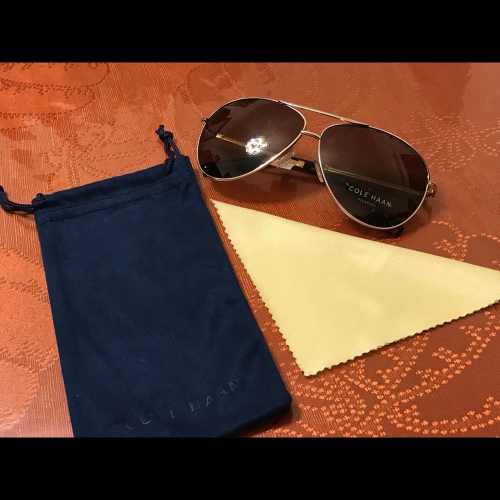 Cole Haan Polarized Aviator Sunglasses