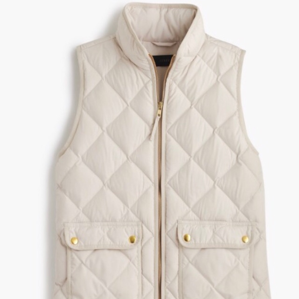 J Crew— Excursion quilted down Vest
