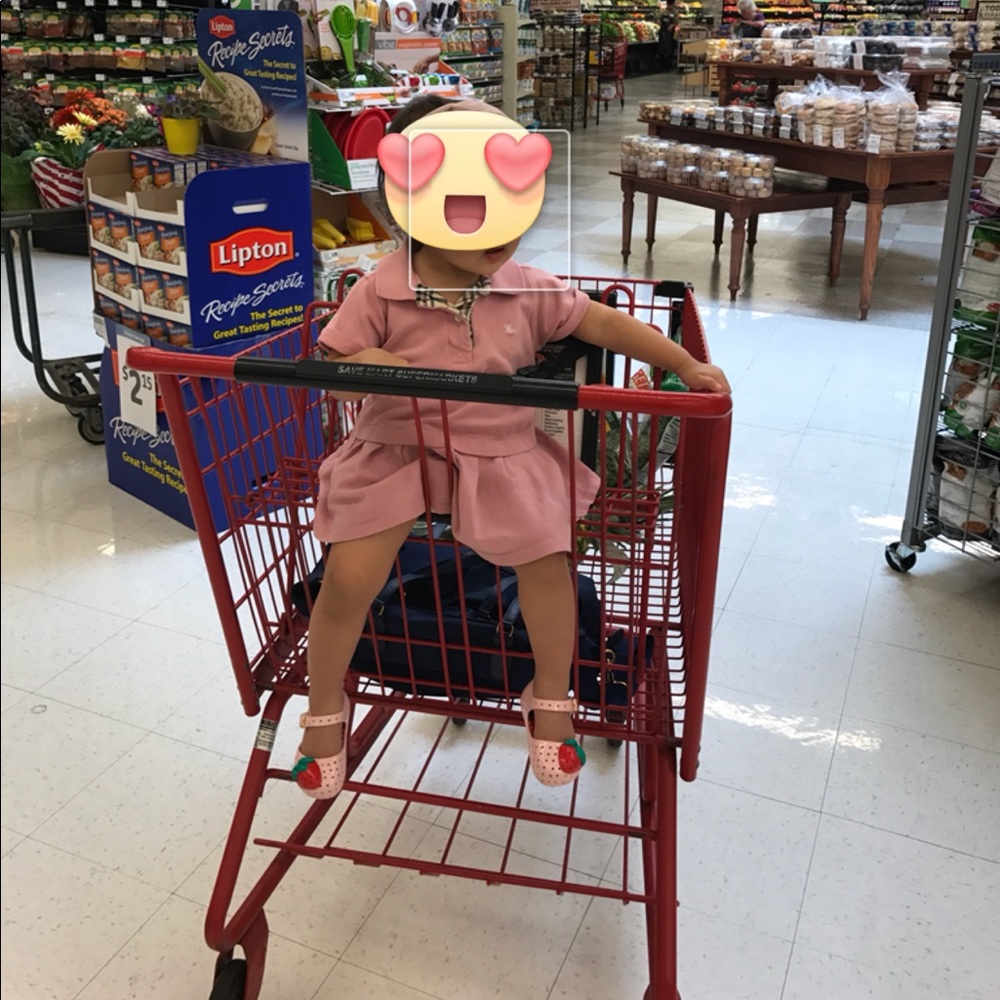 Burberry polo pink dress 18-24M