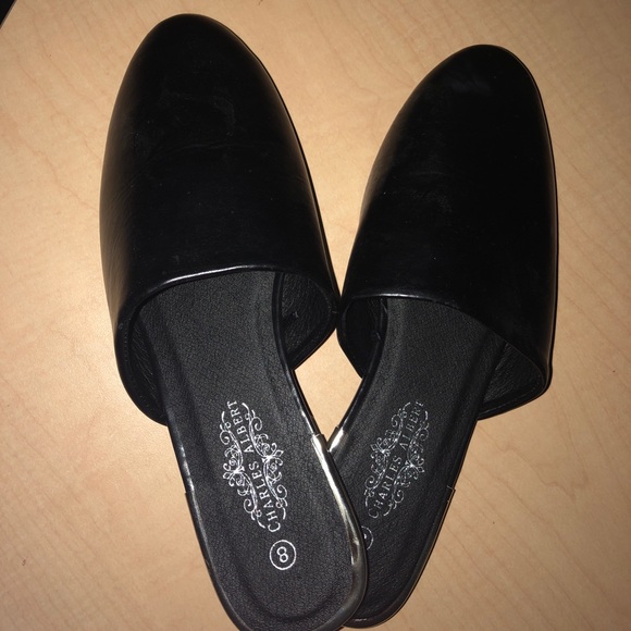 BRAND NEW!Black leather Mules - Picture 1 of 2