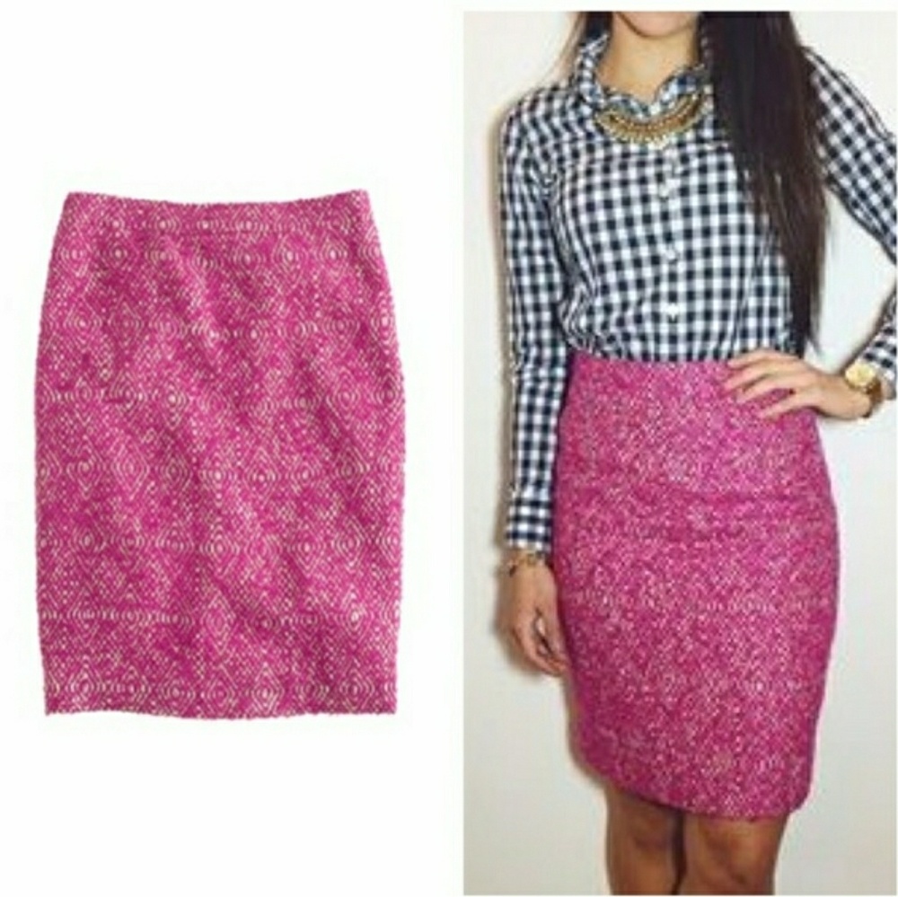 Vibrant Fuschia Pencil Skirt