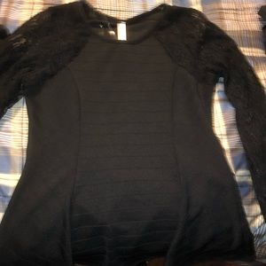 Women’s black lace shirt