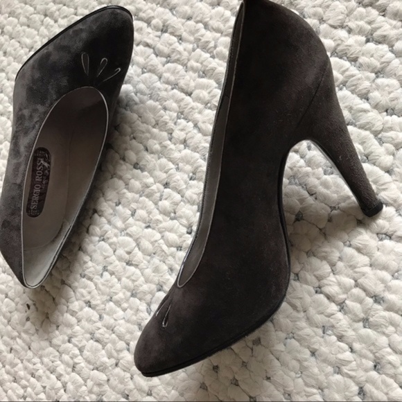 Sergio Rossi New $1198 Leather Peep Toe Pumps Heels - Picture 8 of 8