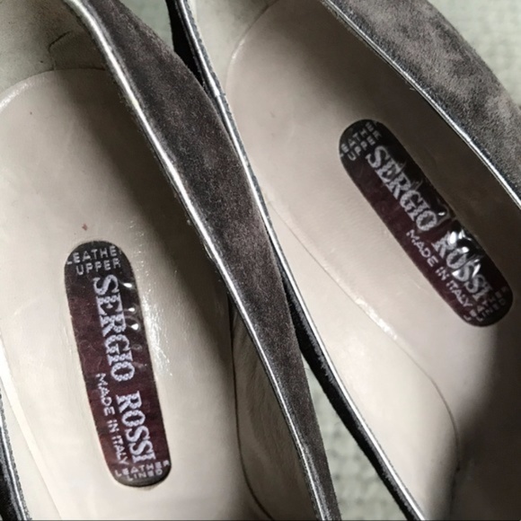 Sergio Rossi New $1198 Leather Peep Toe Pumps Heels - Picture 6 of 8