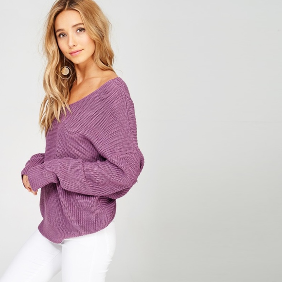 Reversible Twist Tie Slouchy Sweater - Picture 2 of 7