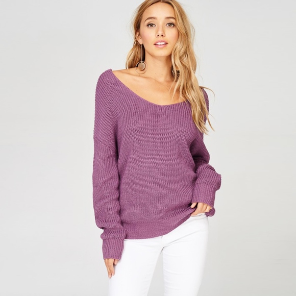 Reversible Twist Tie Slouchy Sweater - Picture 3 of 7