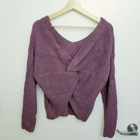 Reversible Twist Tie Slouchy Sweater - Picture 7 of 7