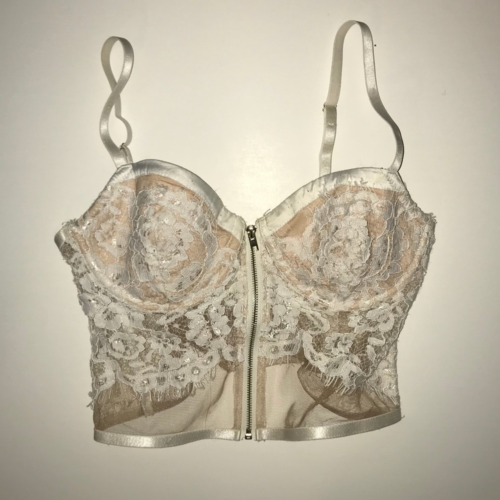 Peach Skin Sheer & Lace bralette