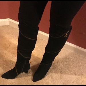 Knee boots leather