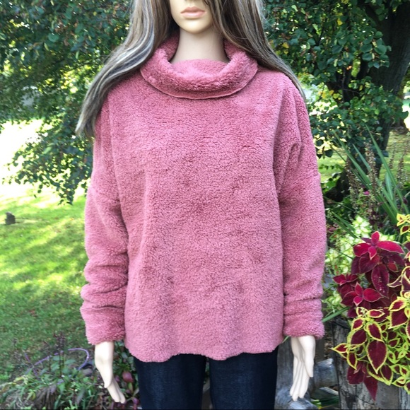 Cozy Fleece Funnel-neck Sweater - Picture 4 of 8