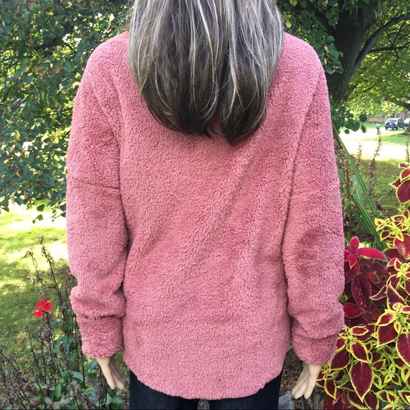 Cozy Fleece Funnel-neck Sweater - Picture 6 of 8