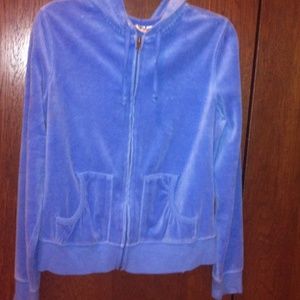 So brand from kohl's blue velour hoodie, XL. EUC