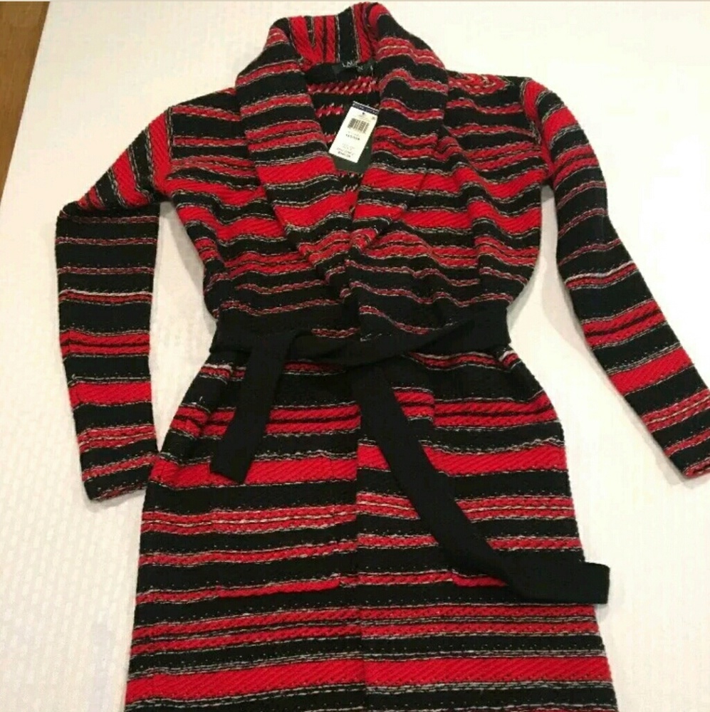 RALPH LAUREN BELTED LONG CARDIGAN NWT 375
