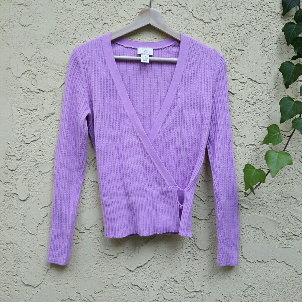 Ann Taylor LOFT Knit Wrap Top