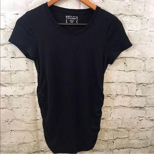 Motherhood Maternity Elastic Side Black T-Shirt