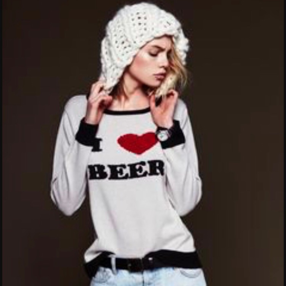 For Love and Lemons I ❤️ beer sweater