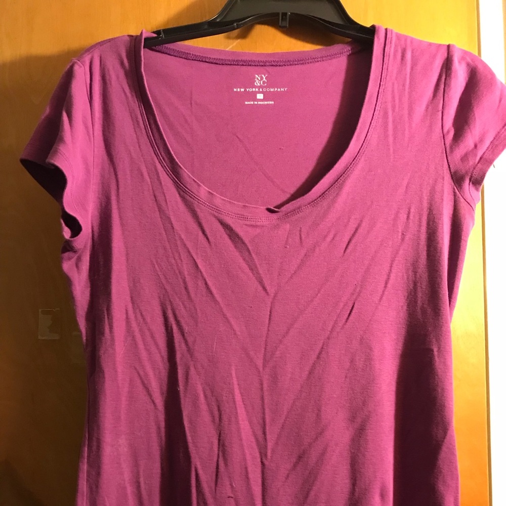 Purple short sleeve NY&Co T