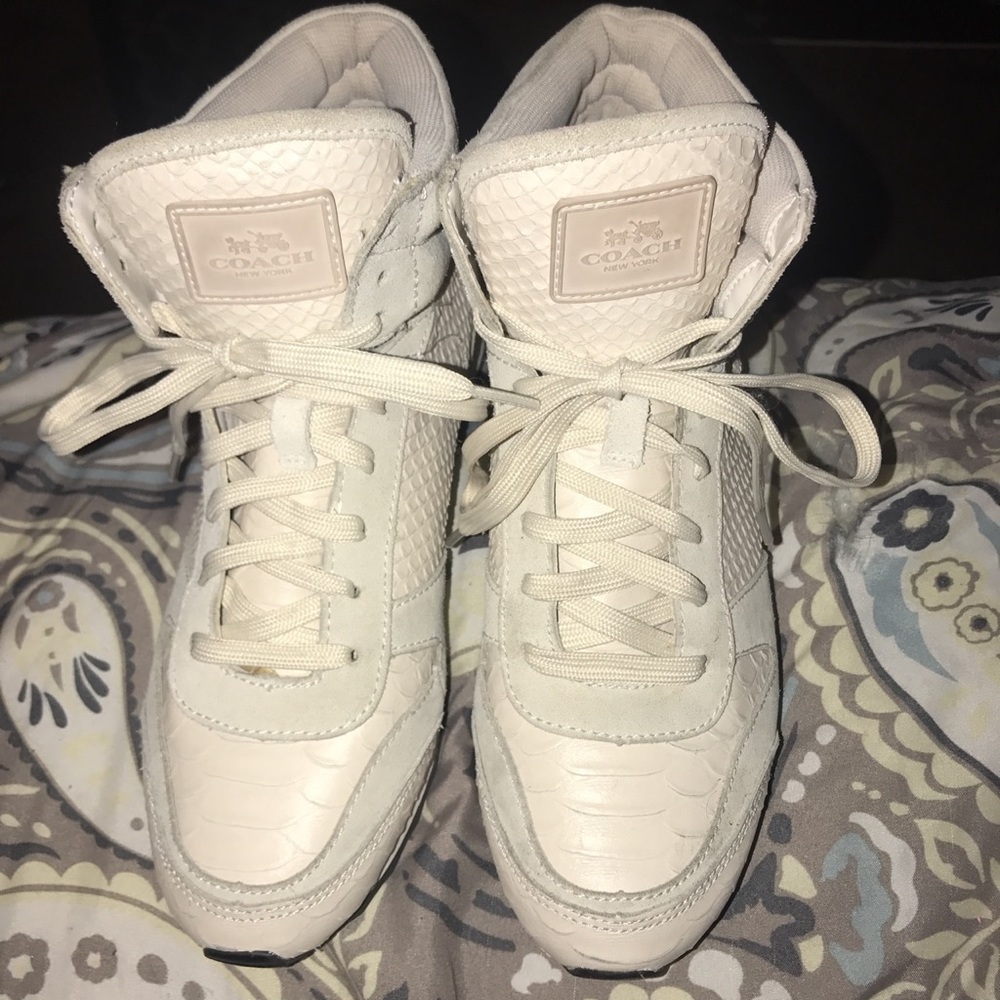 Coach cream womens sneakers