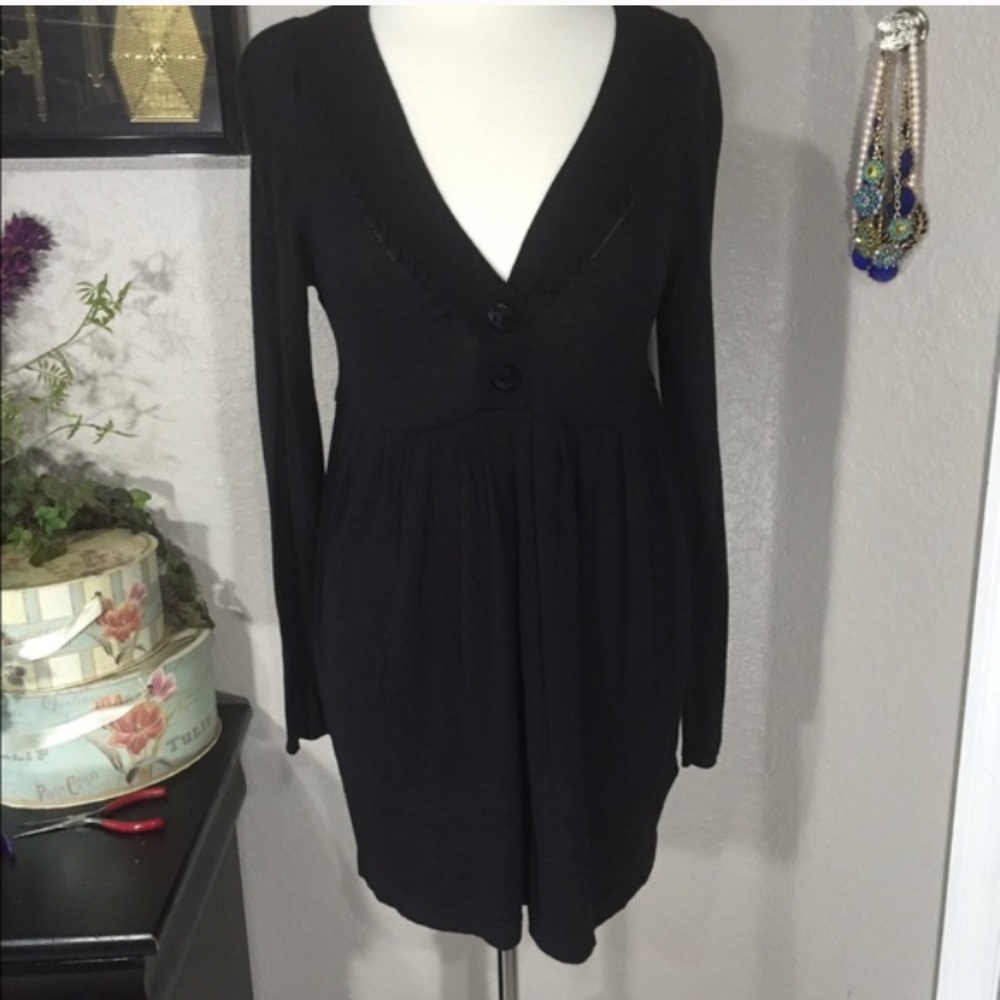 Nicole by Nicole Miller Long Sleeve Black Dress - Picture 1 of 7