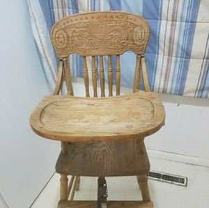 Vintage wooden highchair