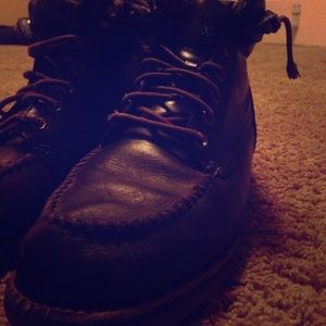 Men's Brown leather polo Ralph Lauren boots