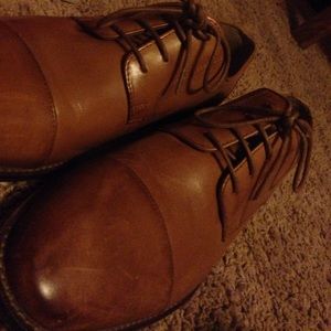 Beige Florsheim dress shoes all leather size 10