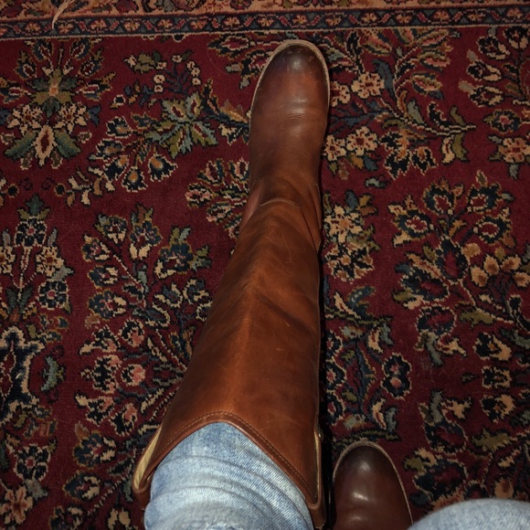 FRYE Melissa Button Cognac Washed Leather Pull up - Picture 2 of 6